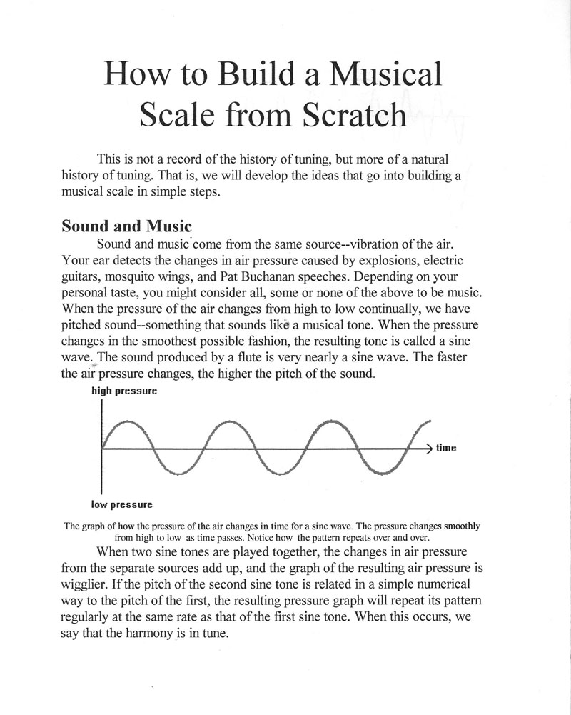 How to Build a Music Scale From Scratch by John Starrett
